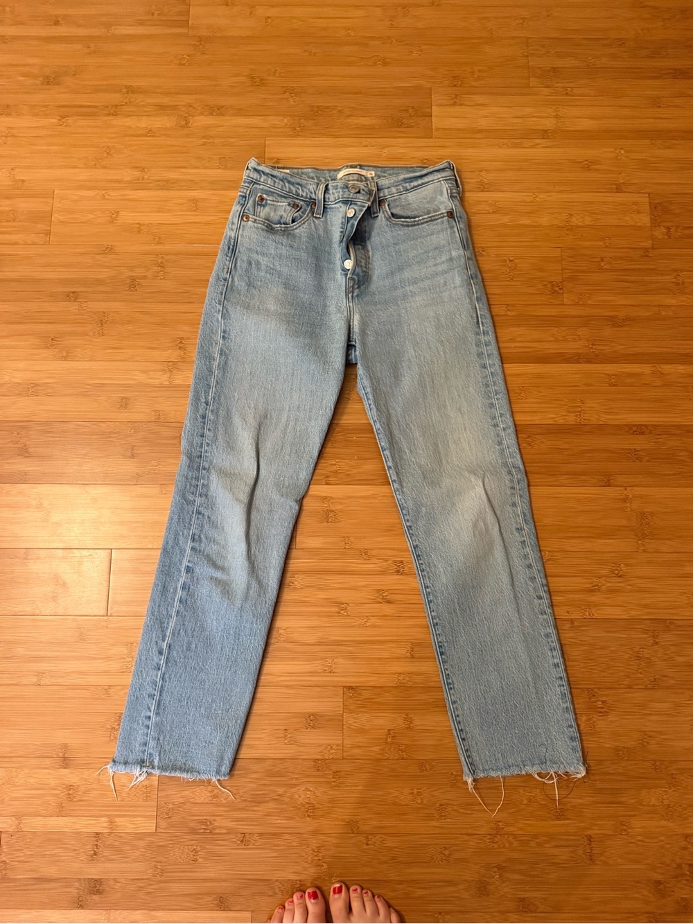 Levi's Light Blue High-Rise Straight Leg Jeans